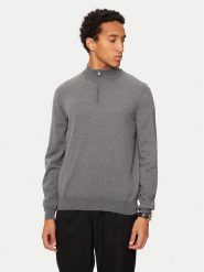 Boss Sweter Ebenji 50528300 Szary Regular Fit. Szare kardigany męskie Boss, l, bez wzorów, z wełny, bez ramiączek. Za 419.99 zł.