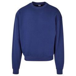 Bluza Męska Ultra Heavy Crew Neck. Niebieskie bluzy nierozpinane męskie Urban Classics, m, bez wzorów, bez ramiączek, bez kaptura. Za 186.99 zł.