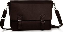 BRĄZOWA SKÓRZANA LISTONOSZKA MĘSKA TORBA NA RAMIĘ SOLOME MERLO. Brązowe torby męskie na ramię Solome, bez wzorów, na ramię. Za 319.00 zł.