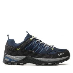 Trekkingi CMP. Niebieskie buty zimowe męskie CMP, bez wzorów, sportowe, bez obcasa, bez zapięcia. Za 259.99 zł.