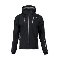 Kurtka softshell męska Vara SS. Szare kurtki męskie Bergson, m, bez wzorów, z softshellu, bez kaptura, trekkingowe. W wyprzedaży za 449.00 zł.