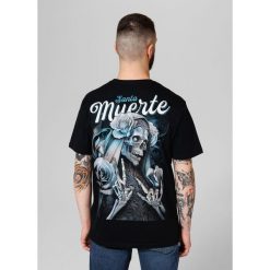 Koszulka bawełniana sportowy t-shirt dla dorosłych Santa Muerte 24. Czarne t-shirty sportowe męskie PITBULL, l, bez wzorów, z bawełny, casualowe, bez ramiączek. Za 119.00 zł.