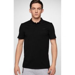 Koszulka polo męska TSM307 - głęboka czerń. Koszulki polo męskie 4f, m, bez wzorów, z bawełny, bez kołnierzyka, bez ramiączek. Za 69.99 zł.