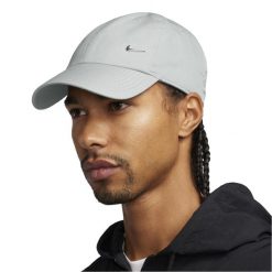 Czapka Z Daszkiem Unisex Dla Dorosłych DF Club. Szare czapki męskie Nike, bez wzorów, sportowe. Za 163.99 zł.