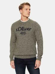 S.Oliver Sweter 2152697 Zielony Regular Fit. Zielone kardigany męskie S.Oliver, m, bez wzorów, z bawełny, bez ramiączek. Za 139.99 zł.