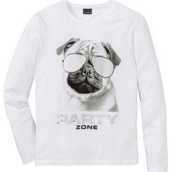 Shirt z długim rękawem Slim Fit bonprix biały. Koszulki męskie z długim rękawem bonprix. Za 44.99 zł.