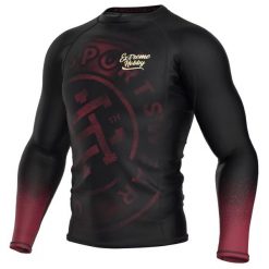 Koszulka sportowa męska Rashguard do MMA EXTREME HOBBY BADGE. Czarne bielizna termoaktywna męska EXTREME HOBBY, m, bez wzorów, z bawełny, bez ramiączek, do biegania. Za 209.00 zł.