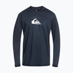Longsleeve do pływania męski Quiksilver Solid Streak. Niebieskie szorty męskie Quiksilver, bez wzorów, sportowe. Za 89.99 zł.
