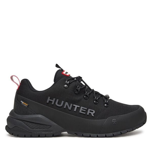Trekkingi Hunter. Czarne buty trekkingowe męskie Hunter, bez wzorów, sportowe, bez obcasa, bez zapięcia. Za 399.99 zł.