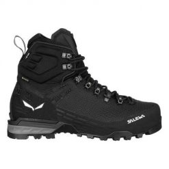 Buty trekkingowe męskie Salewa Ortles Edge Mid Gtx. Czarne buty trekkingowe męskie Salewa, bez wzorów, z materiału, za kostkę, bez zapięcia, trekkingowe. Za 1,548.00 zł.