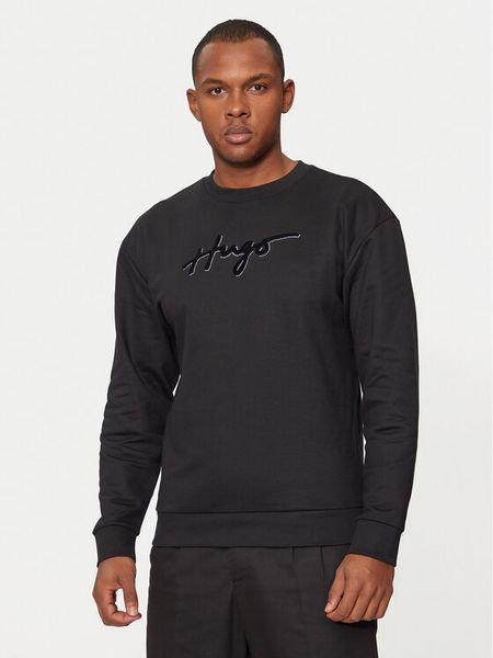 Hugo Bluza Easy 50528579 Czarny Regular Fit. Czarne bluzy nierozpinane męskie Hugo, m, bez wzorów, z bawełny, bez ramiączek, bez kaptura. Za 489.99 zł.