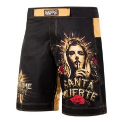 Spodenki do Grapplingu MMA BJJ K1 męskie EXTREME HOBBY SANTA MUERTE. Czarne szorty sportowe męskie EXTREME HOBBY, bez wzorów, z poliesteru, sportowe. Za 219.00 zł.