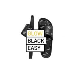 Klapki Kubota Glow Black Easy. Czarne klapki i japonki męskie Kubota, z nadrukiem, ze skóry. Za 199.99 zł.