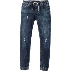 Dżinsy ze stretchem i gumką w talii Slim Fit Straight bonprix ciemnoniebieski. Jeansy męskie marki bonprix. Za 89.99 zł.