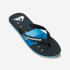 Japonki męskie Quiksilver Molokai Pointbreak. Czarne klapki i japonki męskie Quiksilver, bez wzorów, z kauczuku. Za 89.99 zł.