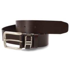 Brązowy Stylowy Męski Pasek Big Star. Czarne paski męskie Big Star, bez wzorów, z jeansu, eleganckie. Za 129.00 zł.