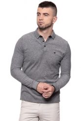 WRANGLER POLO LS POLO REAL BLACK W7A87K5W5 112131306. Czarne koszulki męskie z długim rękawem Wrangler, m, bez wzorów, bez kołnierzyka, bez ramiączek. W wyprzedaży za 29.99 zł.