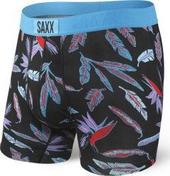 SAXX Bokserki męskie Ultra Boxer Brief Fly Black Birds Of Paradise r. S. Czarne bokserki męskie Saxx, m, bez wzorów. Za 110.49 zł.