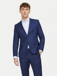 Jack & Jones Marynarka Solaris 12141107 Niebieski Slim Fit. Niebieskie marynarki męskie Jack & Jones, m, bez wzorów, z syntetyku. Za 629.99 zł.