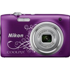 Nikon Coolpix A100 Fioletowy z ornamentem Aparat. Aparaty kompaktowe marki NIKON. Za 399.99 zł.