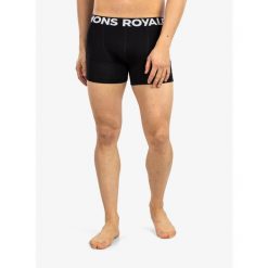 Bokserki termoaktywne męskie Mons Royale Hold 'em Shorty Boxer. Czarne bielizna termoaktywna męska Mons Royale, m, bez wzorów, bez ramiączek, na fitness i siłownię. Za 135.99 zł.