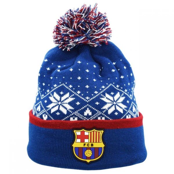 FC Barcelona czapka zimowa FCB Christmas Hat granatowy OSFM. Niebieskie czapki męskie FC Barcelona, na zimę, bez wzorów, sportowe. Za 99.00 zł.