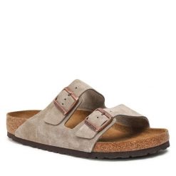 Klapki Birkenstock. Szare klapki i japonki męskie Birkenstock, bez wzorów. Za 349.99 zł.