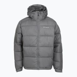Kurtka ocieplana męska Columbia Pike Lake II Hooded. Szare kurtki męskie Columbia, m, bez wzorów, z puchu, sportowe, bez ramiączek, bez kaptura. Za 609.99 zł.