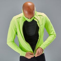 Kurtka rowerowa szosowa Van Rysel Racer Xtrem zimowa długi rękaw. Zielone kurtki męskie VAN RYSEL, na zimę, m, bez wzorów, z tworzywa sztucznego, sportowe, bez ramiączek, bez kaptura. W wyprzedaży za 249.99 zł.