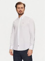 Tommy Hilfiger Koszula MW0MW37595 Biały Regular Fit. Białe koszule męskie Tommy Hilfiger, m, bez wzorów, z bawełny, bez kołnierzyka, bez ramiączek. Za 219.99 zł.