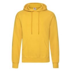 Męska Klasyczna Bluza Z Kapturem. Brązowe bluzy nierozpinane męskie Fruit of the Loom, l, bez wzorów, z kapturem. Za 80.99 zł.