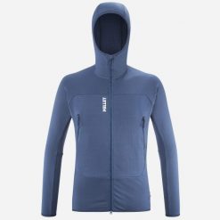 Bluza turystyczna męska Millet Fusion Grid Hoodie active fit POLARTEC Powergrid. Niebieskie bluzy nierozpinane męskie Millet, m, bez wzorów, z tkaniny, sportowe, bez ramiączek, bez kaptura. Za 769.00 zł.