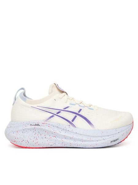 Asics Buty do biegania Gel-Nimbus 27 Tokyo 1011C120 Szary. Szare buty do biegania męskie Asics, bez wzorów, z meshu, bez zapięcia, do biegania. Za 719.99 zł.
