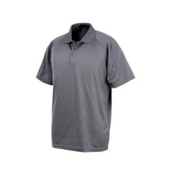 Męska Koszulka Polo Impact Performance Aircool. Szare koszulki polo męskie SPIRO, m, bez wzorów, bez kołnierzyka, bez ramiączek. Za 48.99 zł.