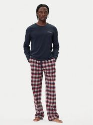 Guess Piżama U5BX00 K0400 Granatowy Regular Fit. Niebieskie piżamy męskie Guess, m, z aplikacjami, z bawełny, bez kołnierzyka, bez ramiączek. Za 359.99 zł.