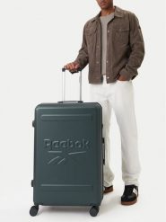 Reebok Walizka duża CEO-RBK-WAL-024-CCC-L GREEN Zielony. Zielone walizki męskie Reebok, bez wzorów, z tworzywa sztucznego, duże. Za 349.99 zł.