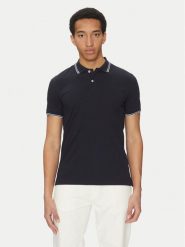Geox Polo M5510R T3236 F1624 Granatowy Regular Fit. Niebieskie koszulki polo męskie Geox, m, bez wzorów, z bawełny, bez kołnierzyka, bez ramiączek. Za 119.99 zł.
