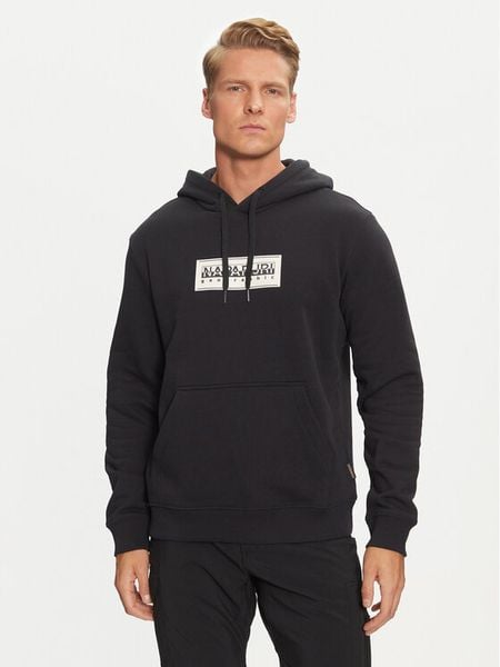 Napapijri Bluza B-Box Logo NP0A4I19 Czarny Regular Fit. Czarne bluzy nierozpinane męskie Napapijri, l, bez wzorów, z bawełny, bez ramiączek, bez kaptura. Za 239.99 zł.