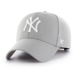 Czapka z daszkiem 47 Brand MLB New York Yankees MVP. Szare czapki męskie MAJOR LEAGUE BASEBALL, bez wzorów, sportowe. Za 99.99 zł.