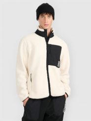 4F Polar sherpa regular ze stójką męski - beżowy L. Brązowe bluzy z polaru męskie 4f, l, bez wzorów, z materiału, bez ramiączek, bez kaptura. Za 249.99 zł.