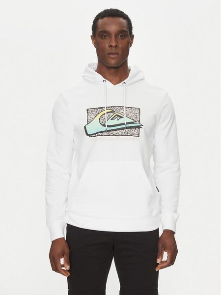 Quiksilver Bluza EQYFT05094 Biały Regular Fit. Białe bluzy nierozpinane męskie Quiksilver, m, bez wzorów, z bawełny, bez ramiączek, bez kaptura. Za 109.99 zł.