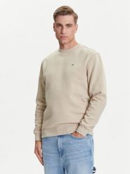 Tommy Jeans Bluza DM0DM20741 Beżowy Regular Fit. Brązowe bluzy nierozpinane męskie Tommy Jeans, m, bez wzorów, z bawełny, bez ramiączek, bez kaptura. Za 239.99 zł.
