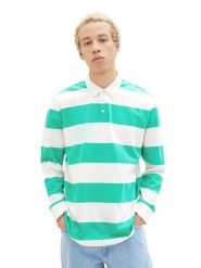Tom Tailor Denim Polo 1035281 Zielony. Zielone koszulki polo męskie Tom Tailor Denim, m, bez wzorów, z bawełny, bez kołnierzyka, bez ramiączek. Za 179.99 zł.