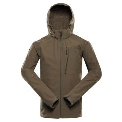 Kurtka softshell męska Alpine Pro Hoor. Zielone kurtki softshell męskie Alpine Pro, m, bez wzorów, z softshellu, trekkingowe. W wyprzedaży za 399.00 zł.
