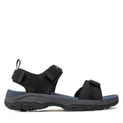 Sandały Skechers. Czarne sandały męskie Skechers, bez zapięcia. Za 179.99 zł.