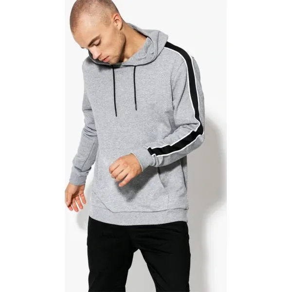 Confront Bluza Stripe , szary, rozmiar XL. Szare bluzy nierozpinane męskie Confront, m, bez wzorów, z bawełny, eleganckie, bez ramiączek, bez kaptura. W wyprzedaży za 69.99 zł.