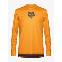 Bluza rowerowa męska Fox Ranger LS Jersey Fox Head. Żółte bluzy nierozpinane męskie FOX, m, bez wzorów, z jersey, sportowe, bez ramiączek, bez kaptura. Za 219.99 zł.