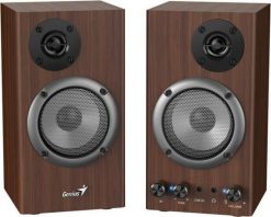 Głośniki komputerowe Genius Genius głośniki SP-HF 500B, 2.0, 16W, brązowy, regulacja głośności, drewniane, 40Hz-20kHz. Zestawy głośników Genius. Za 206.95 zł.