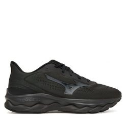Buty do biegania Mizuno. Czarne buty do biegania męskie Mizuno, bez wzorów, bez zapięcia, do biegania, mizuno wave. Za 449.99 zł.