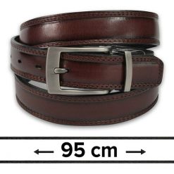 Pasek Dwustronny do Spodni, Czarno-Brązowy, 95 cm, Elegancki, Męski, Skórzany -ZET. Brązowe paski męskie Zet, bez wzorów, ze skóry, eleganckie. Za 89.00 zł.